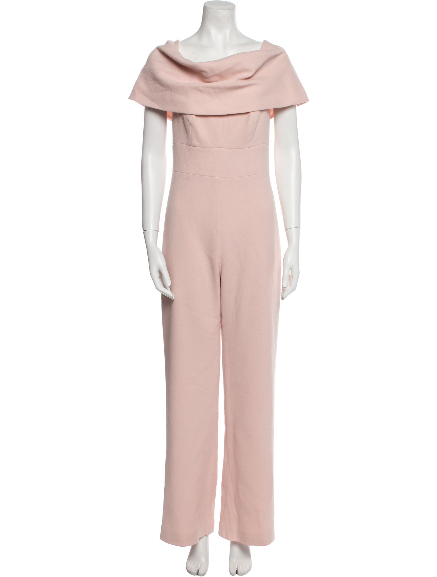 Lela Rose Wool Bateau Neckline Jumpsuit