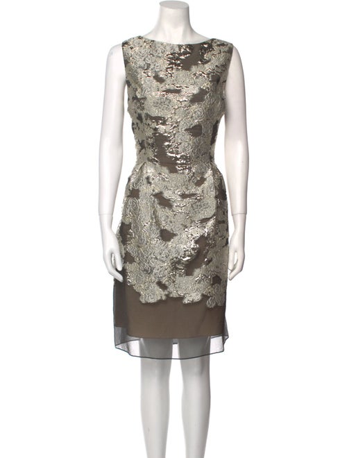 Lela Rose Printed Knee-Length Dress