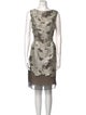 Lela Rose Printed Knee-Length Dress