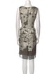 Lela Rose Printed Knee-Length Dress