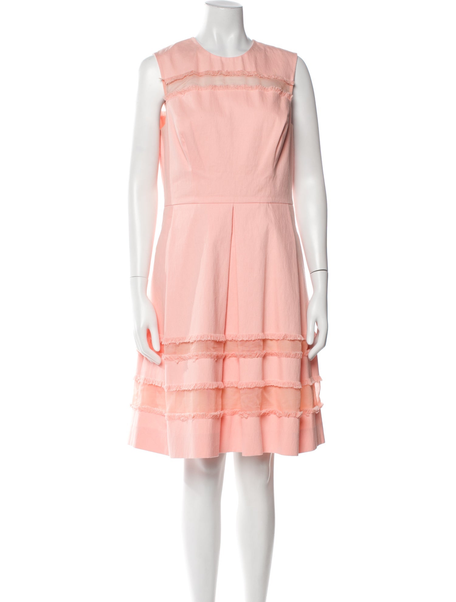 Lela Rose Crew Neck Knee-Length Dress