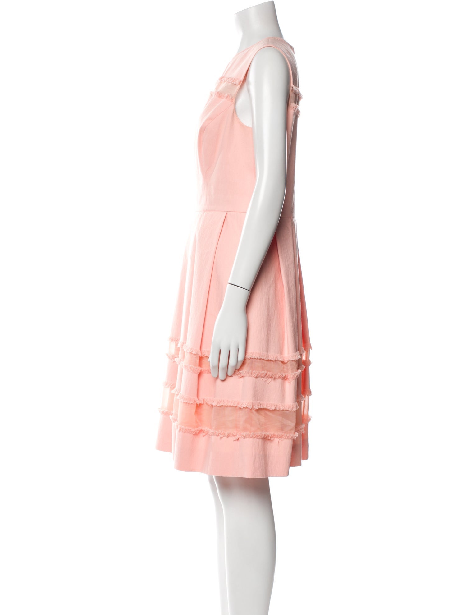 Lela Rose Crew Neck Knee-Length Dress