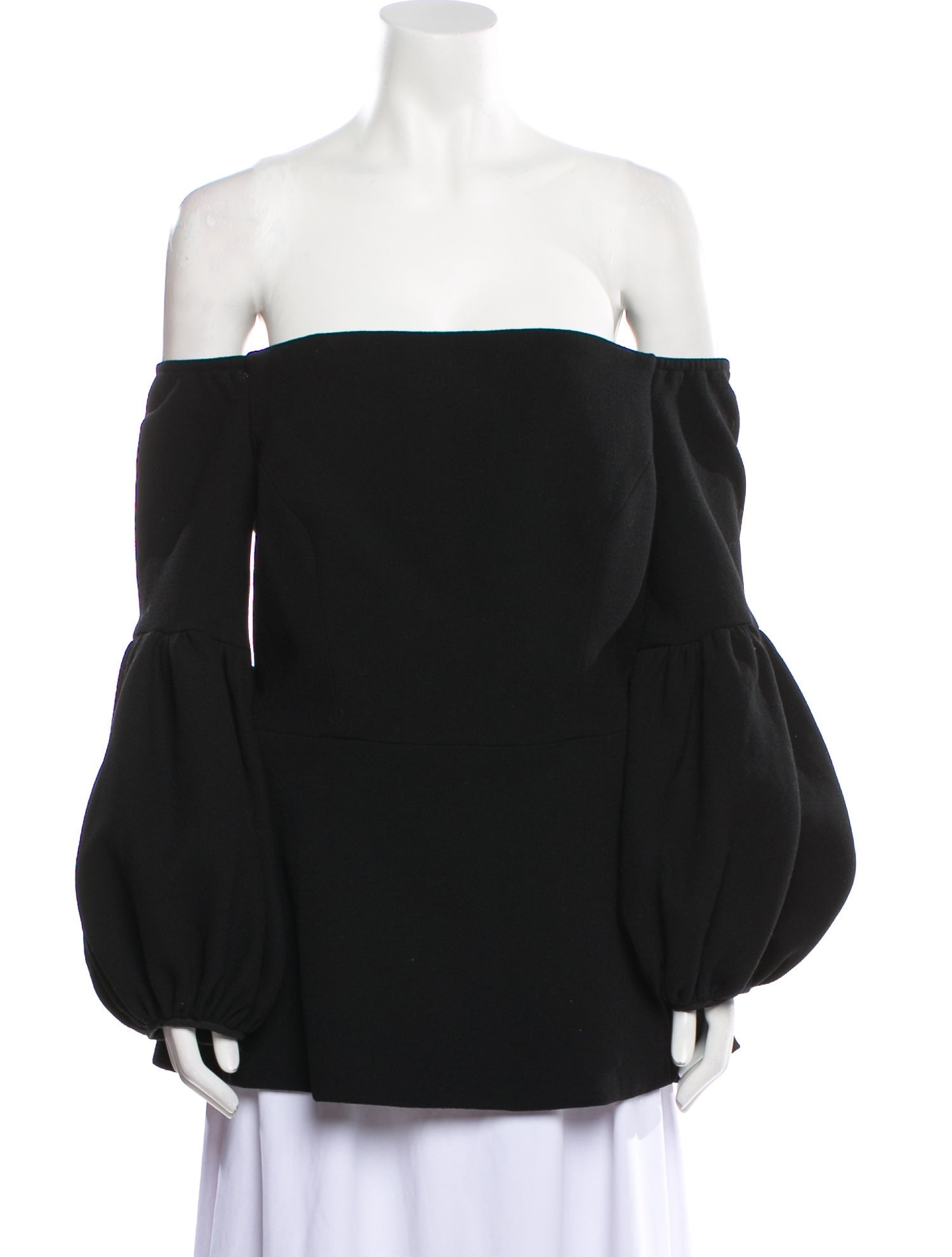 Lela Rose Wool Off-The-Shoulder Tunic