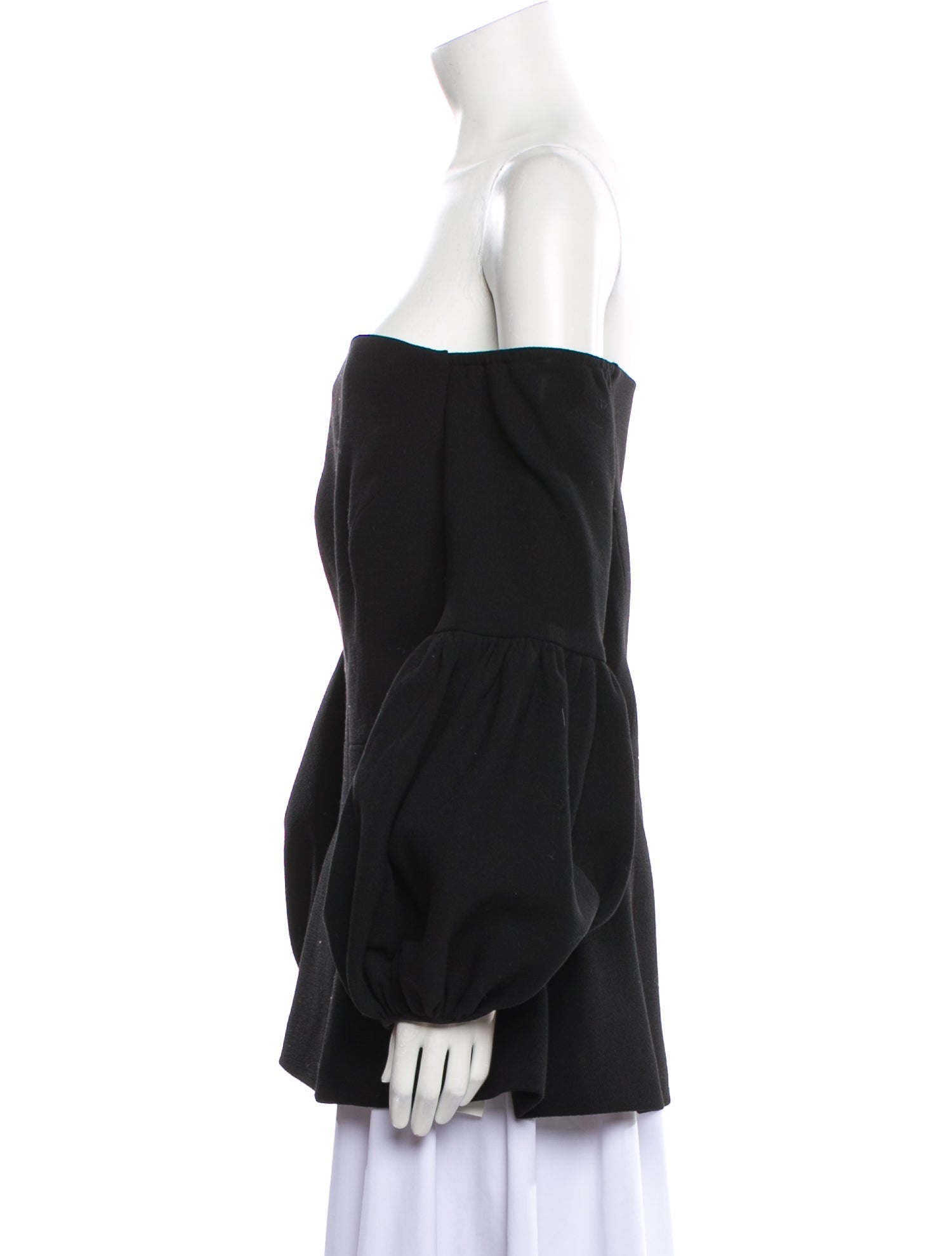 Lela Rose Wool Off-The-Shoulder Tunic