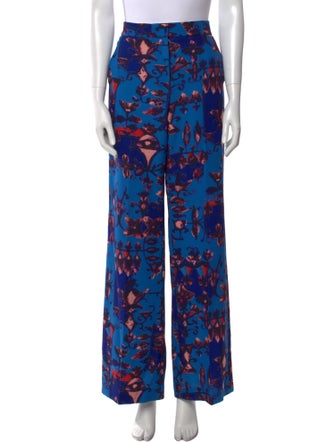 Lela Rose Printed Wide Leg Pants