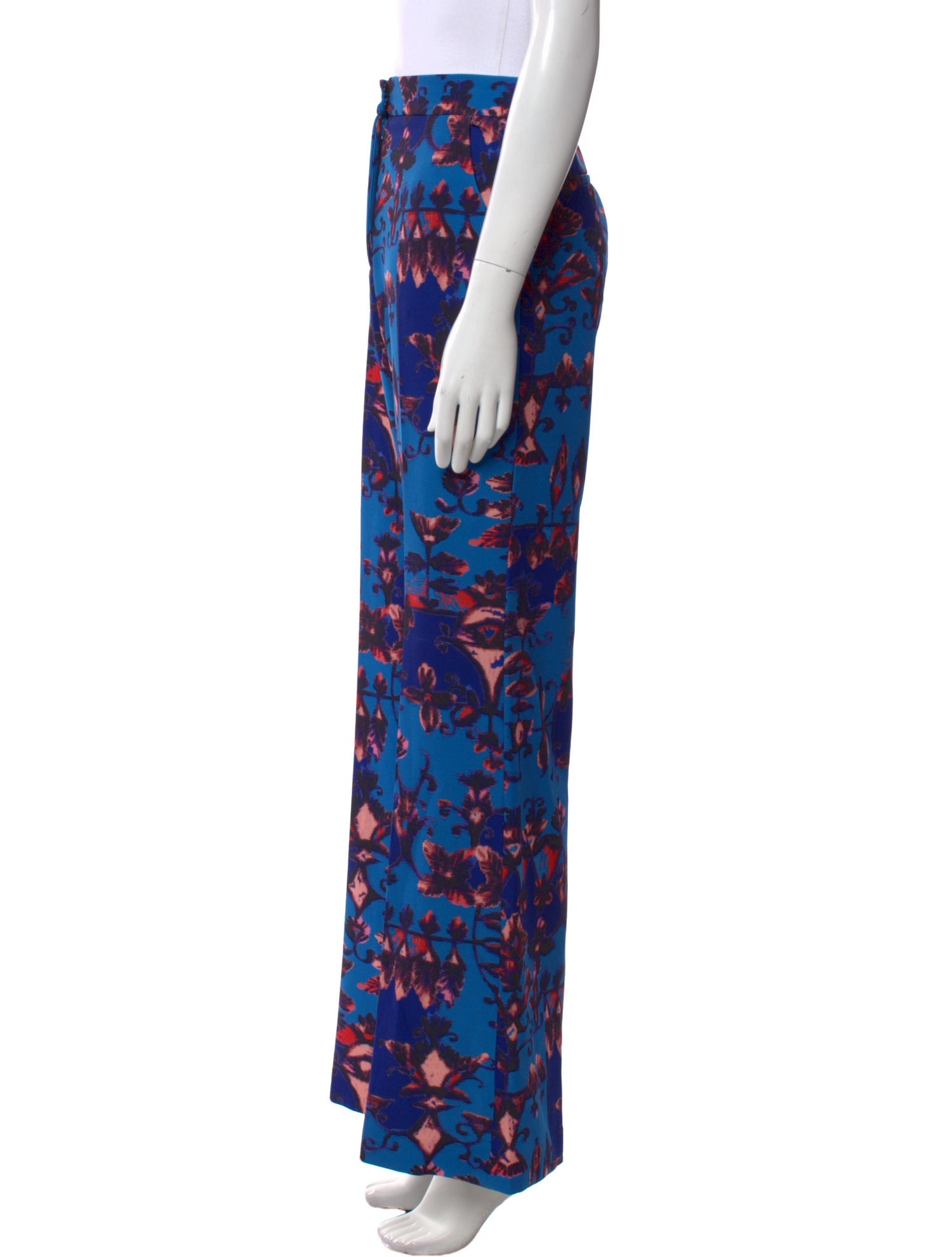 Lela Rose Printed Wide Leg Pants