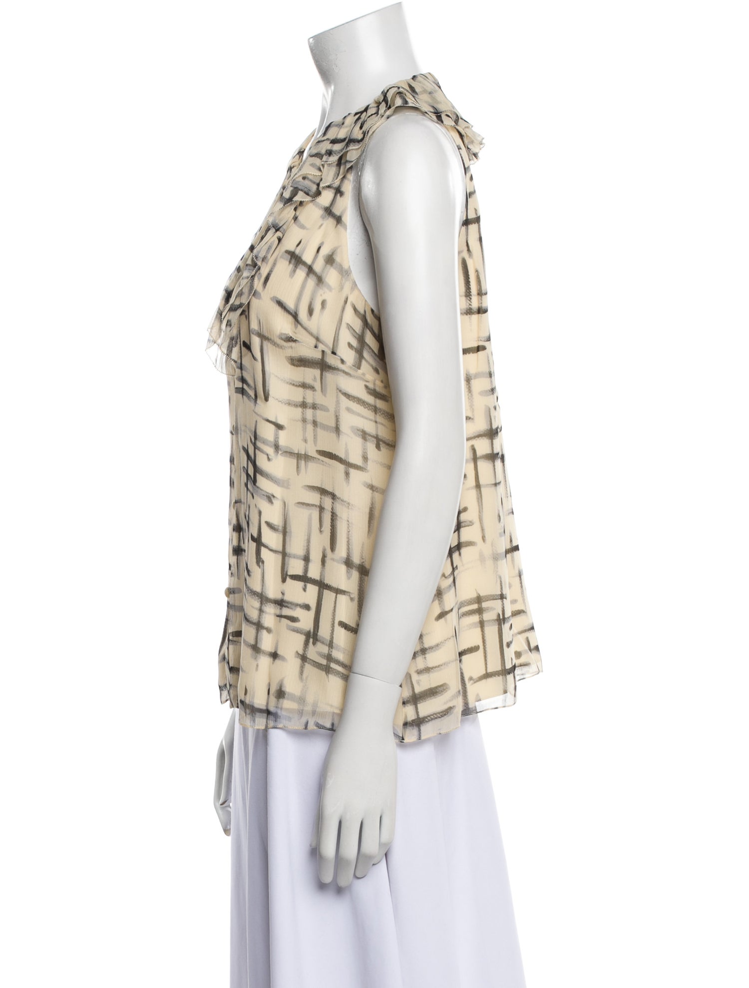 Lela Rose Silk Printed Top