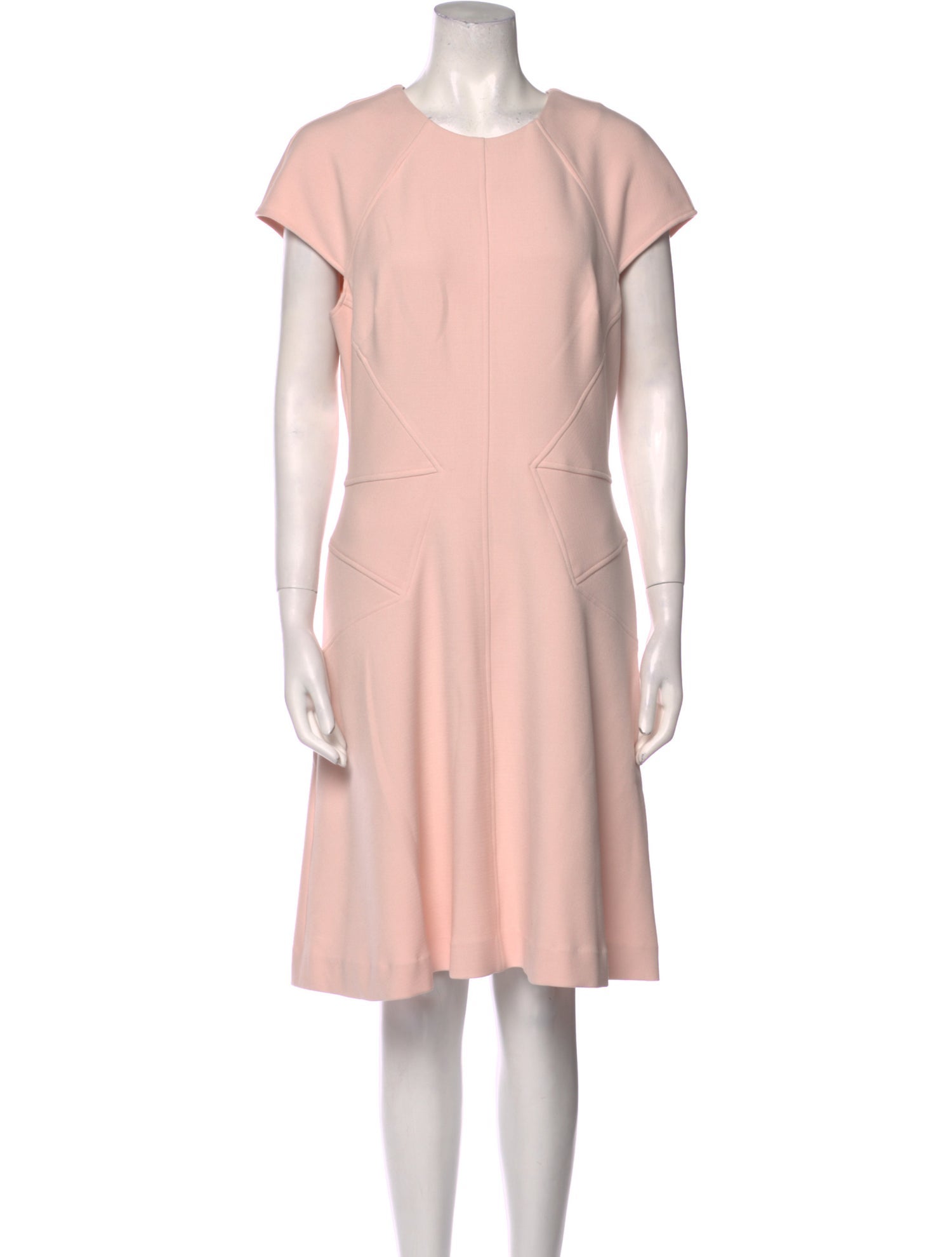 Lela Rose Crew Neck Knee-Length Dress