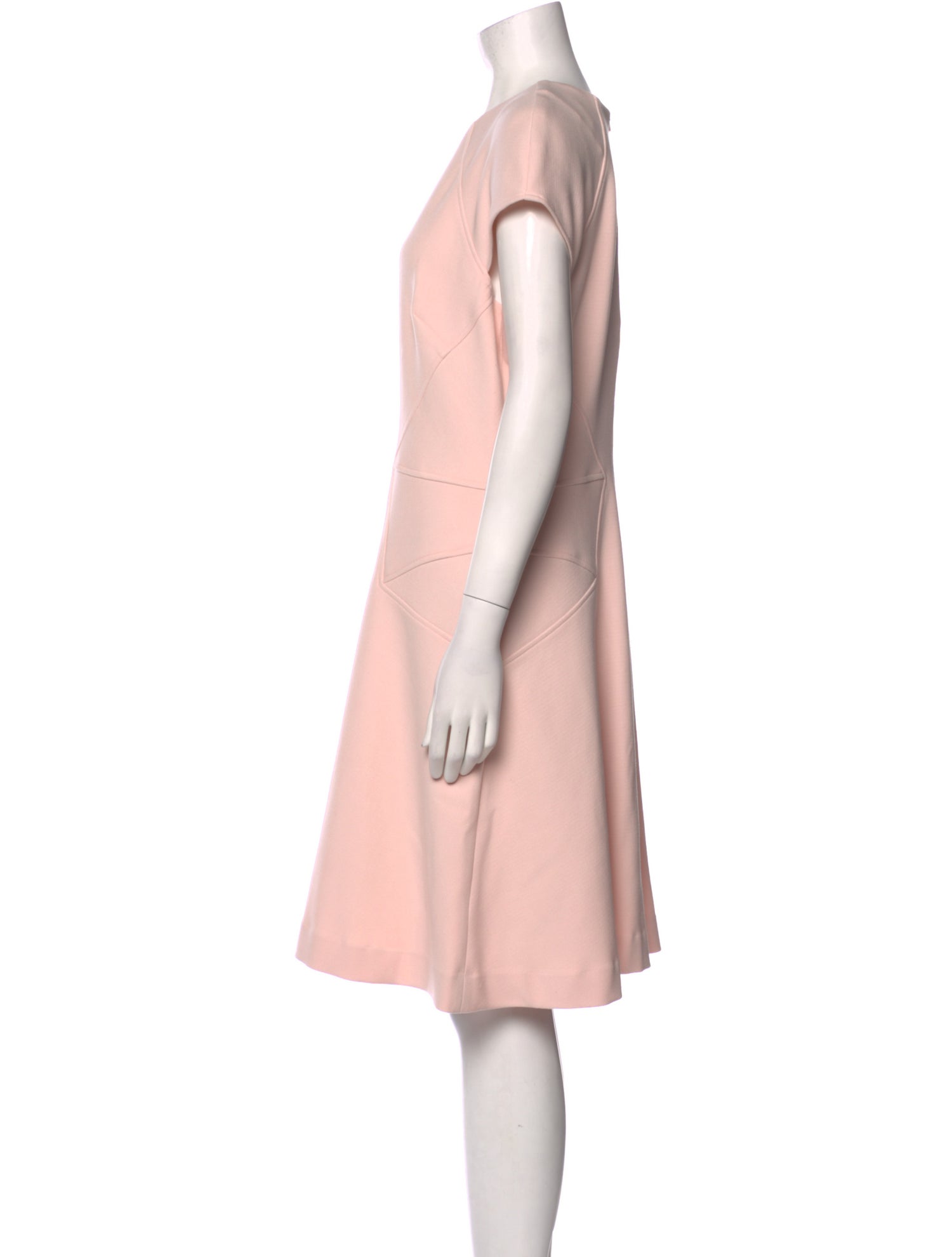 Lela Rose Crew Neck Knee-Length Dress