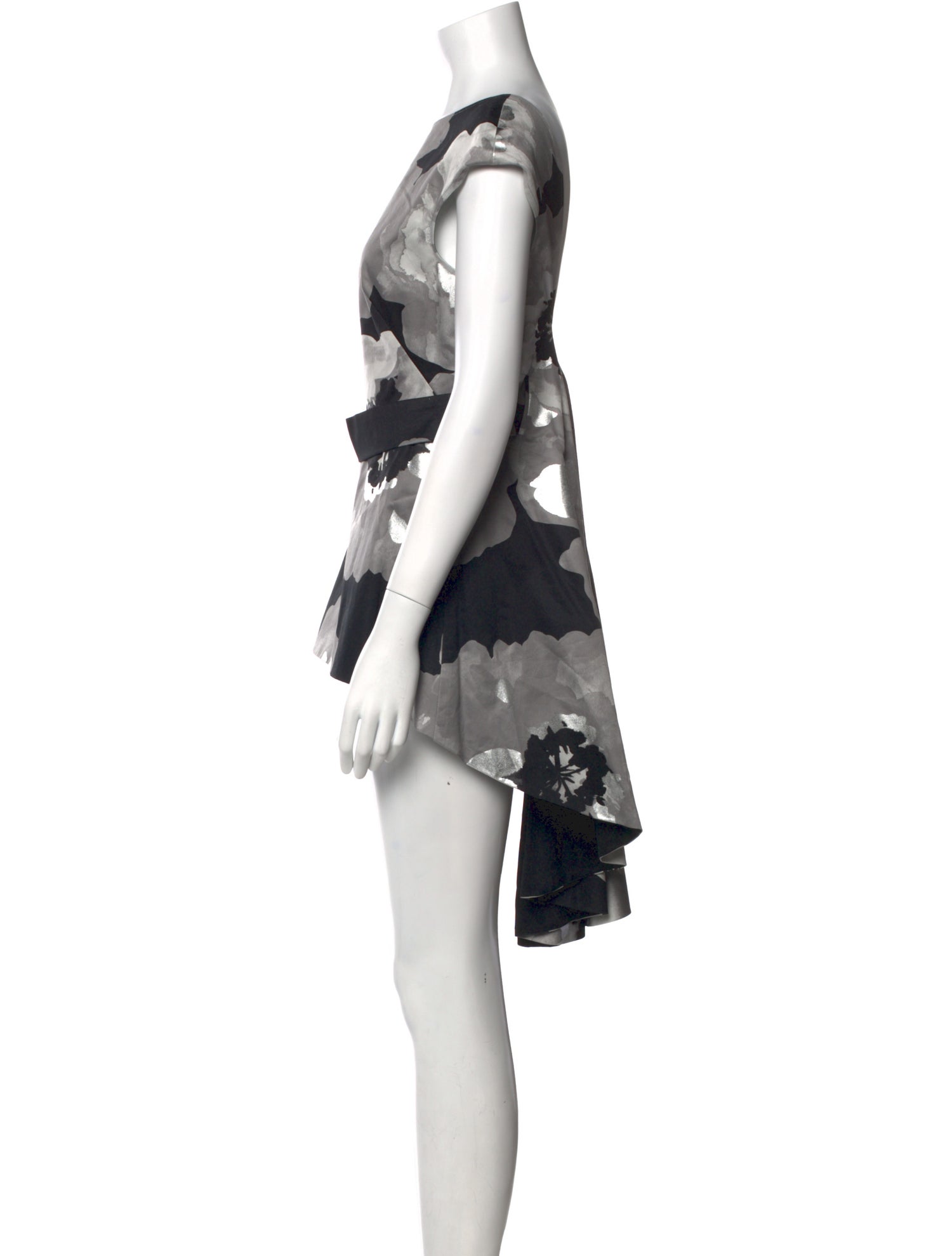 Lela Rose Printed Scoop Neck Tunic