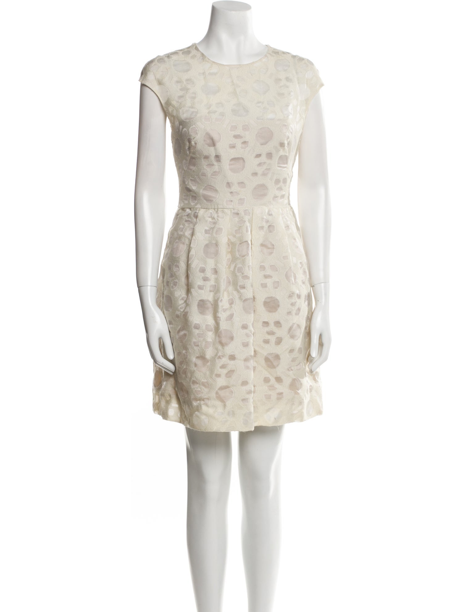 Lela Rose Lace Pattern Mini Dress