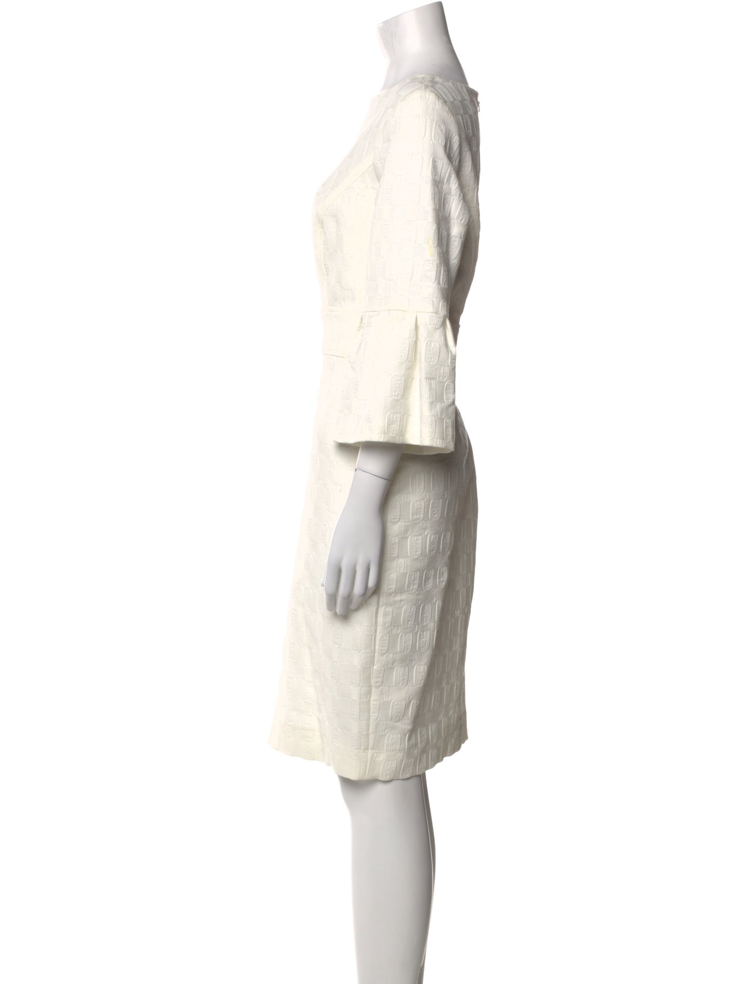 Lela Rose Bateau Neckline Knee-Length Dress