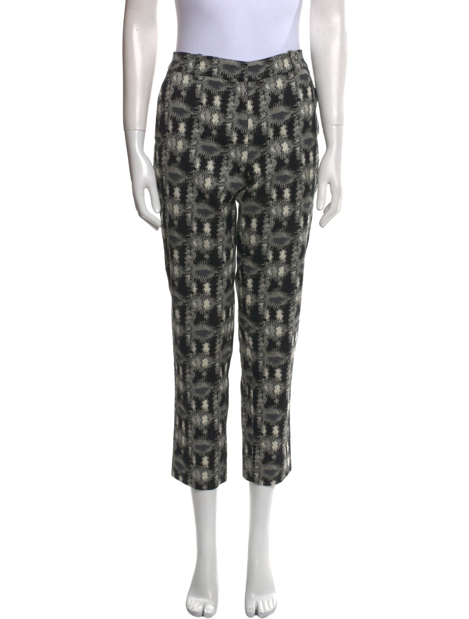 Lela Rose Printed Straight Leg Pants