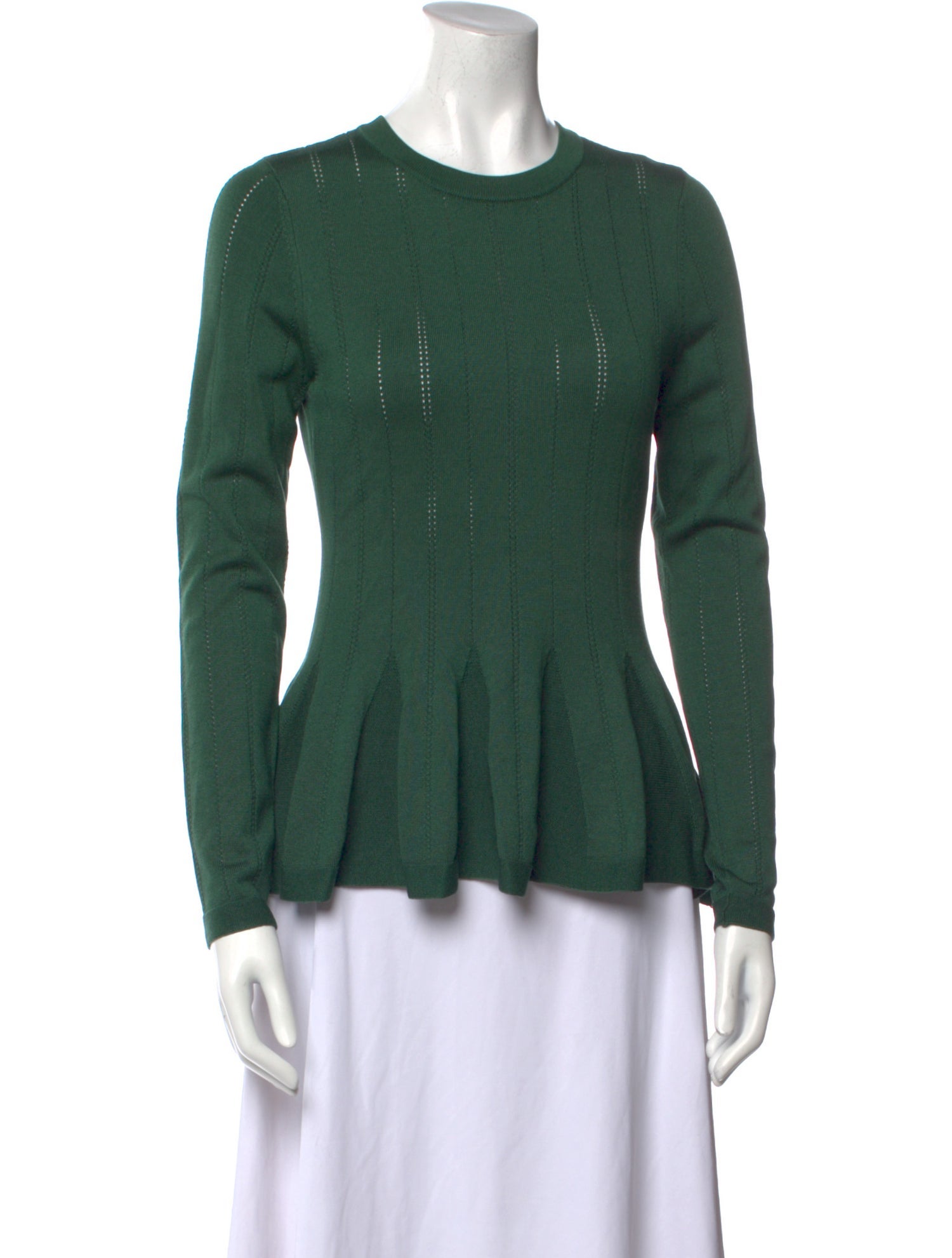 Lela Rose Silk Crew Neck Sweater