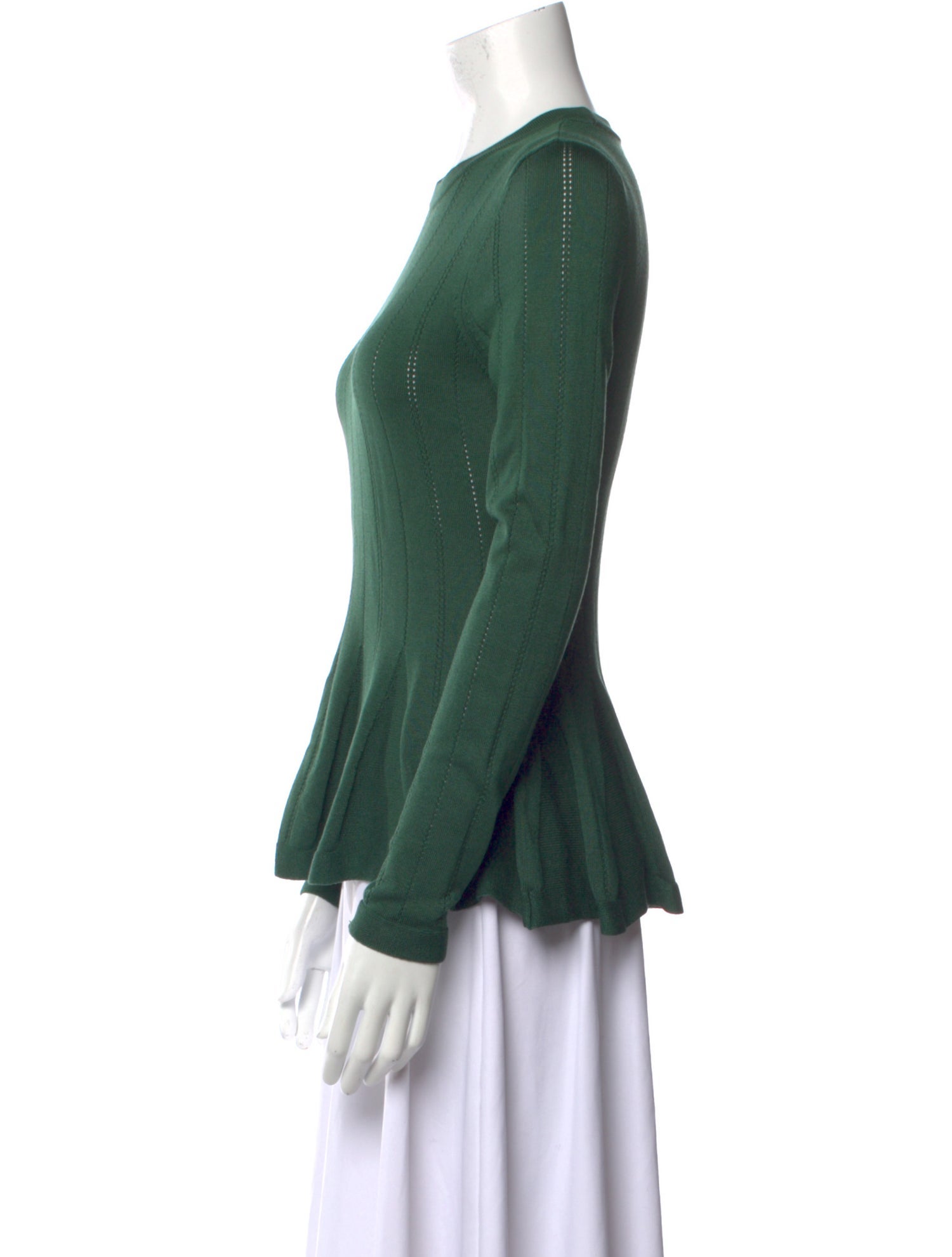 Lela Rose Silk Crew Neck Sweater