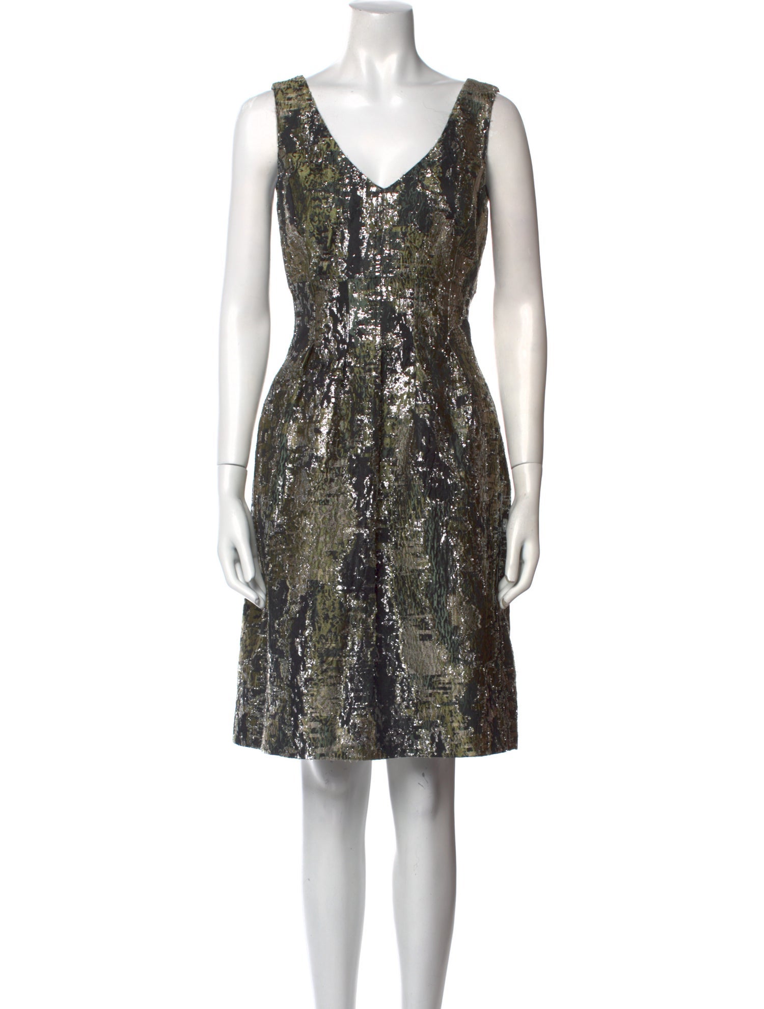 Lela Rose Printed Knee-Length Dress