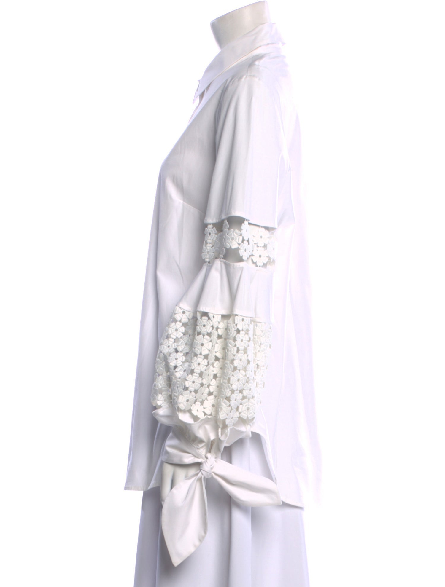 Lela Rose Long Sleeve Button-Up Top