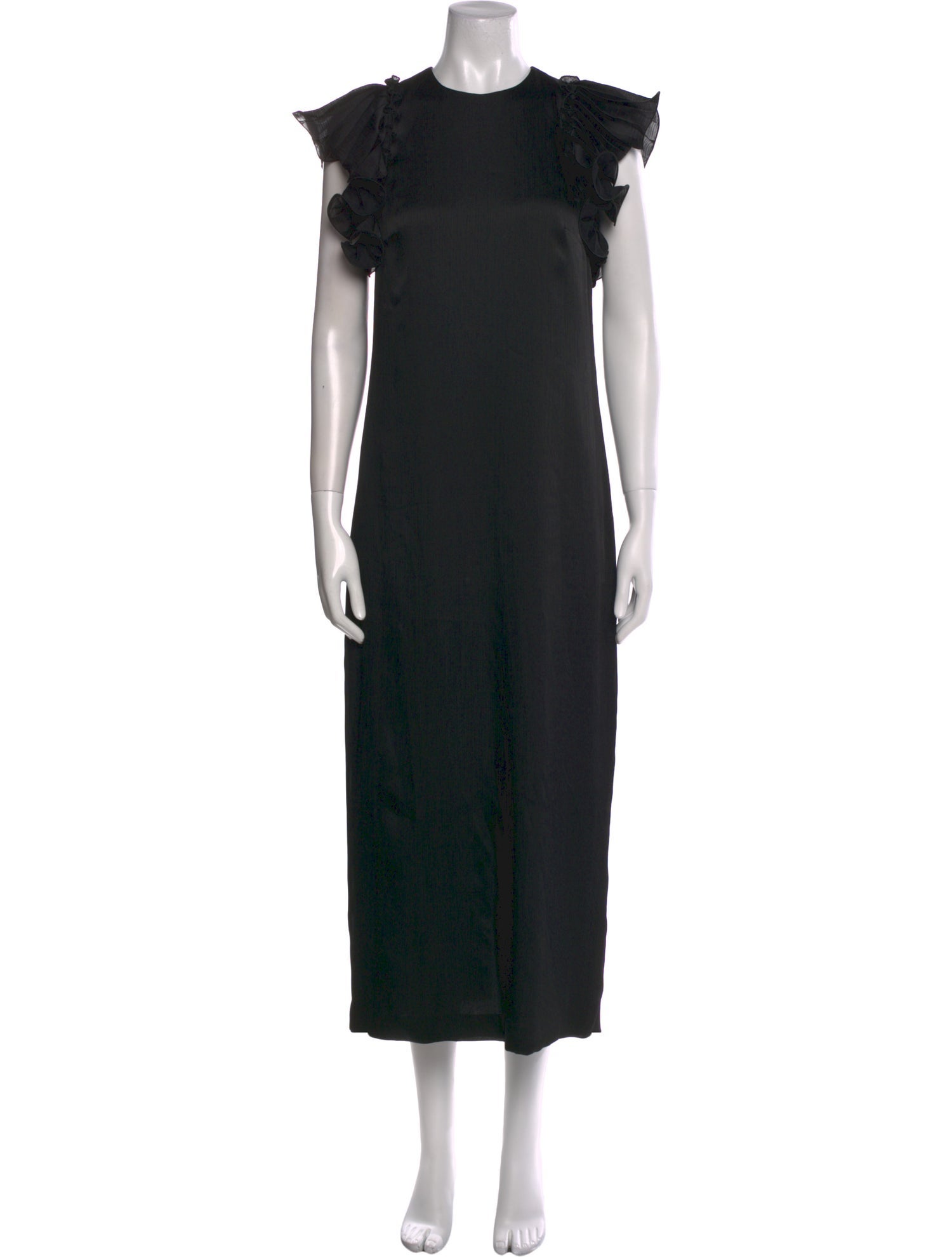 Lela Rose Crew Neck Long Dress