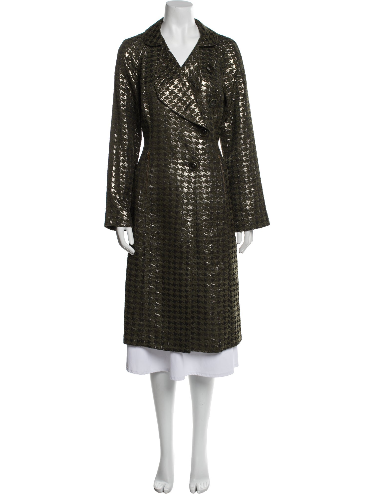 Lela Rose Floral Print Trench Coat