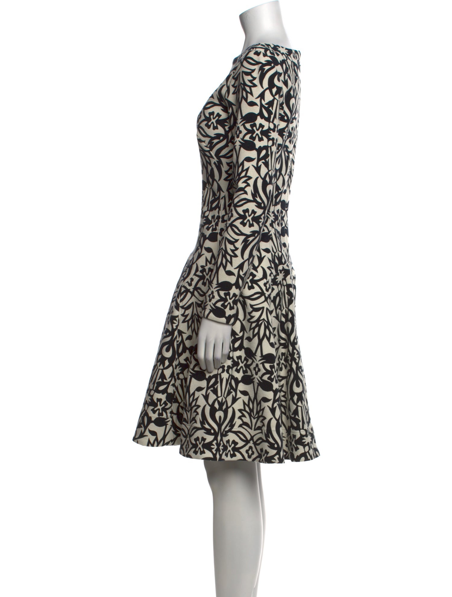 Lela Rose Printed Knee-Length Dress