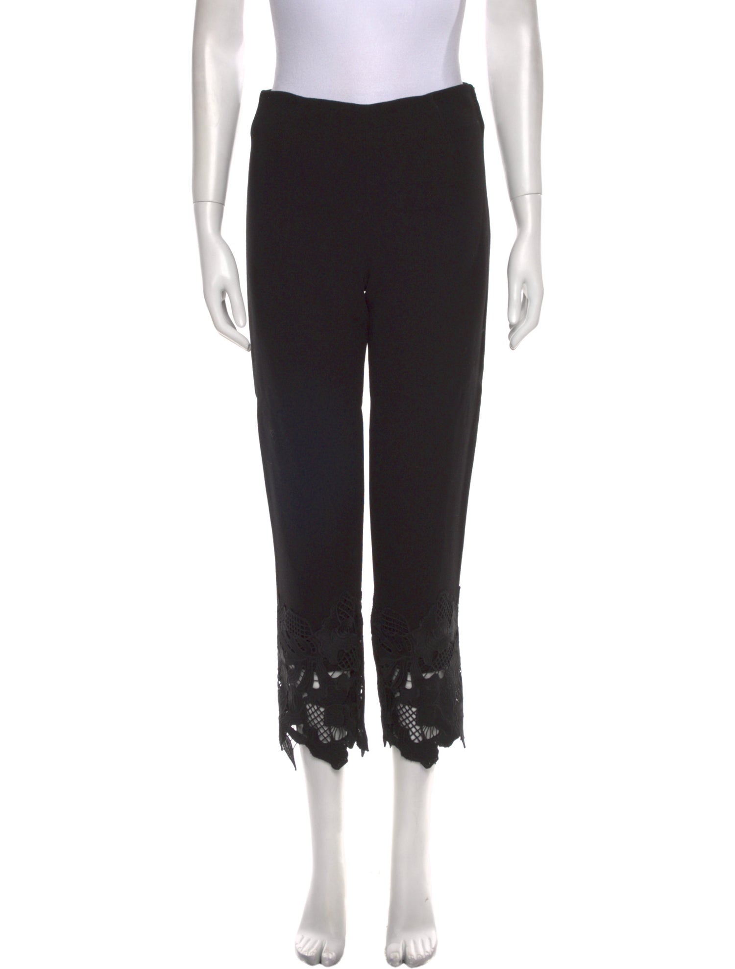 Lela Rose Wool Straight Leg Pants