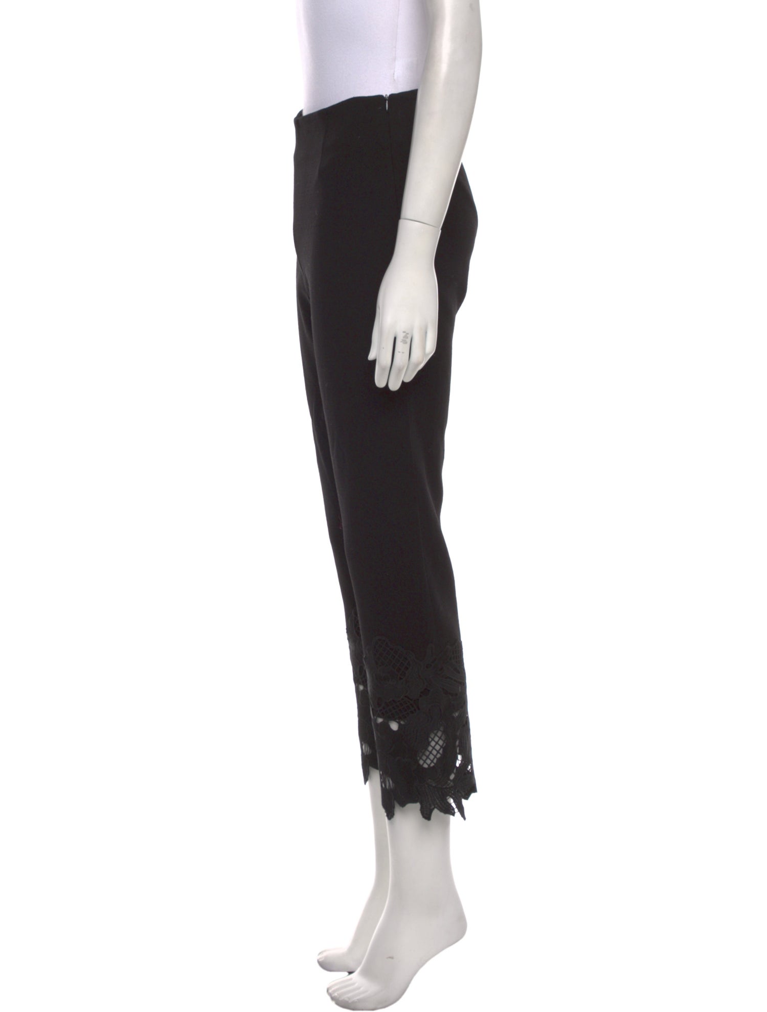 Lela Rose Wool Straight Leg Pants