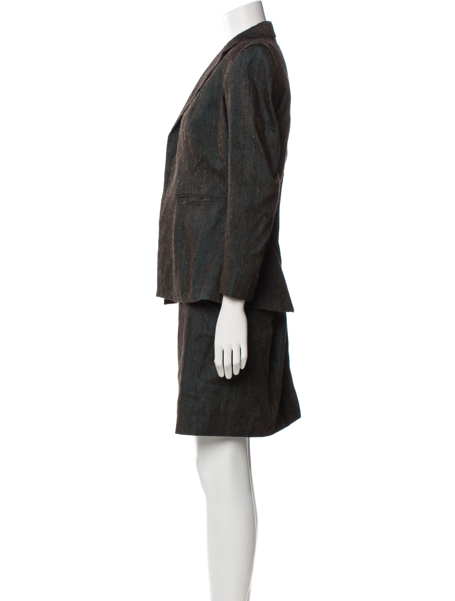 Lela Rose Wool Skirt Suit