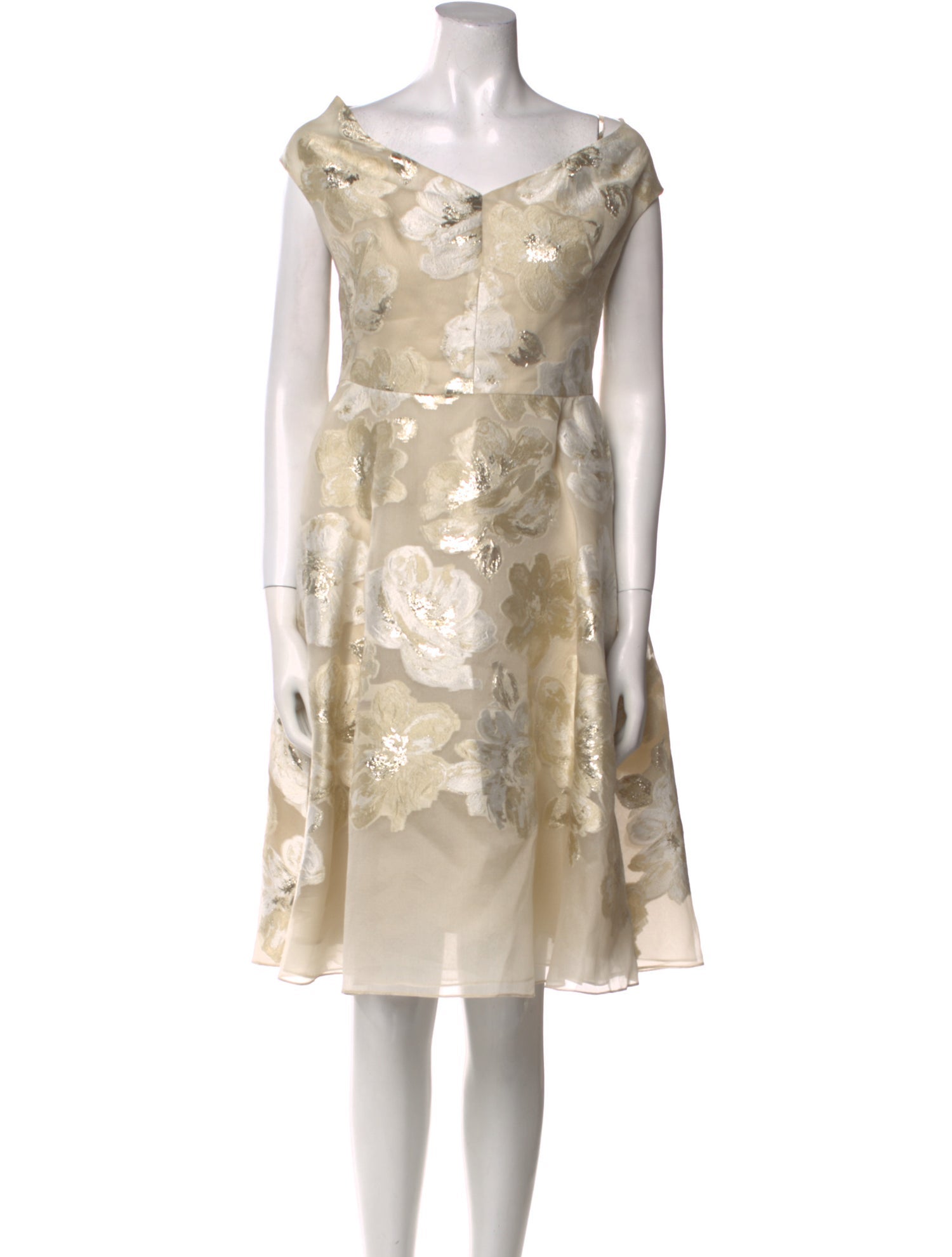 Lela Rose Printed Knee-Length Dress