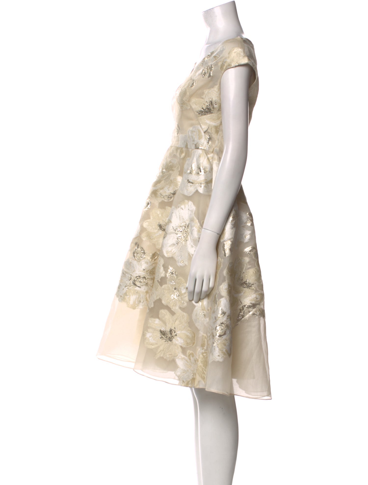 Lela Rose Printed Knee-Length Dress