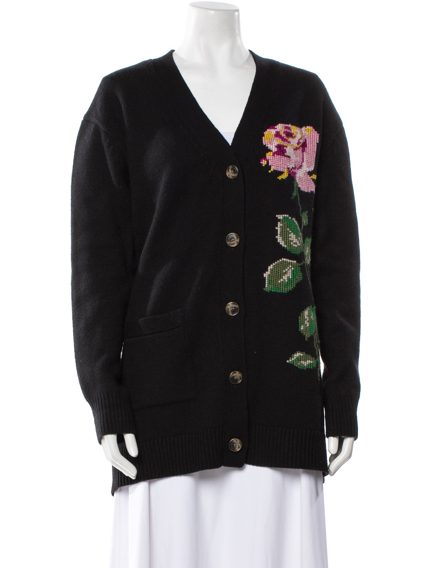 Lela Rose Wool Printed Sweater