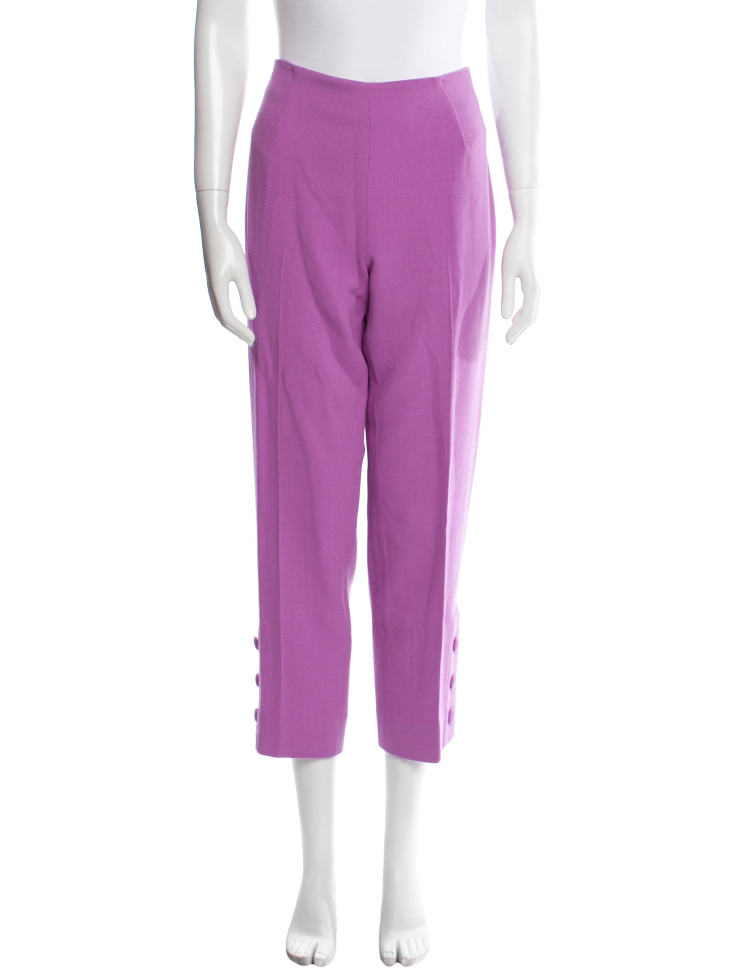 Lela Rose Wool Straight Leg Pants