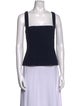 Lela Rose Square Neckline Sleeveless Top