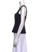 Lela Rose Square Neckline Sleeveless Top