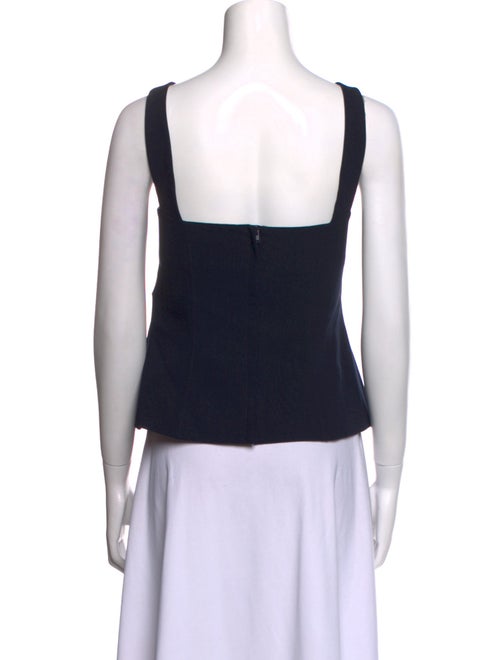 Lela Rose Square Neckline Sleeveless Top