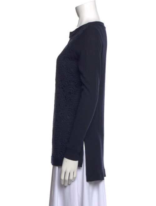 Lela Rose Wool Bateau Neckline Sweater