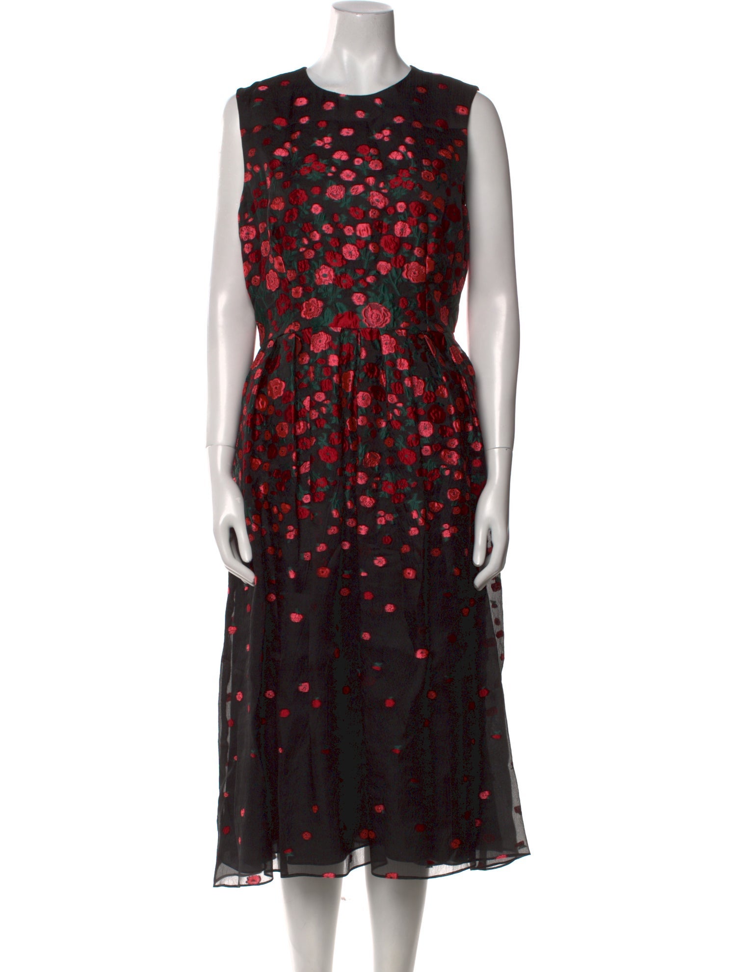 Lela Rose Silk Midi Length Dress