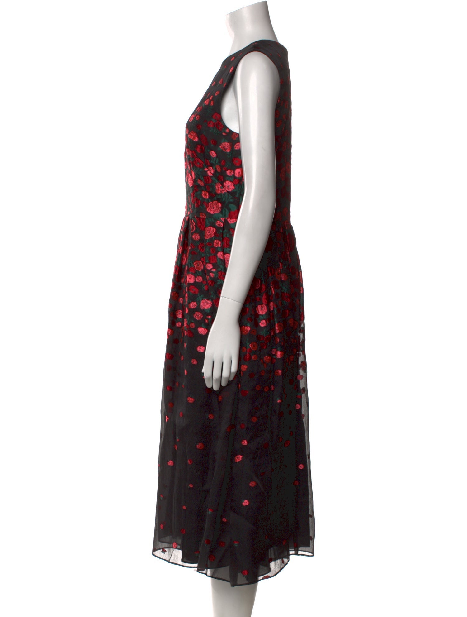 Lela Rose Silk Midi Length Dress