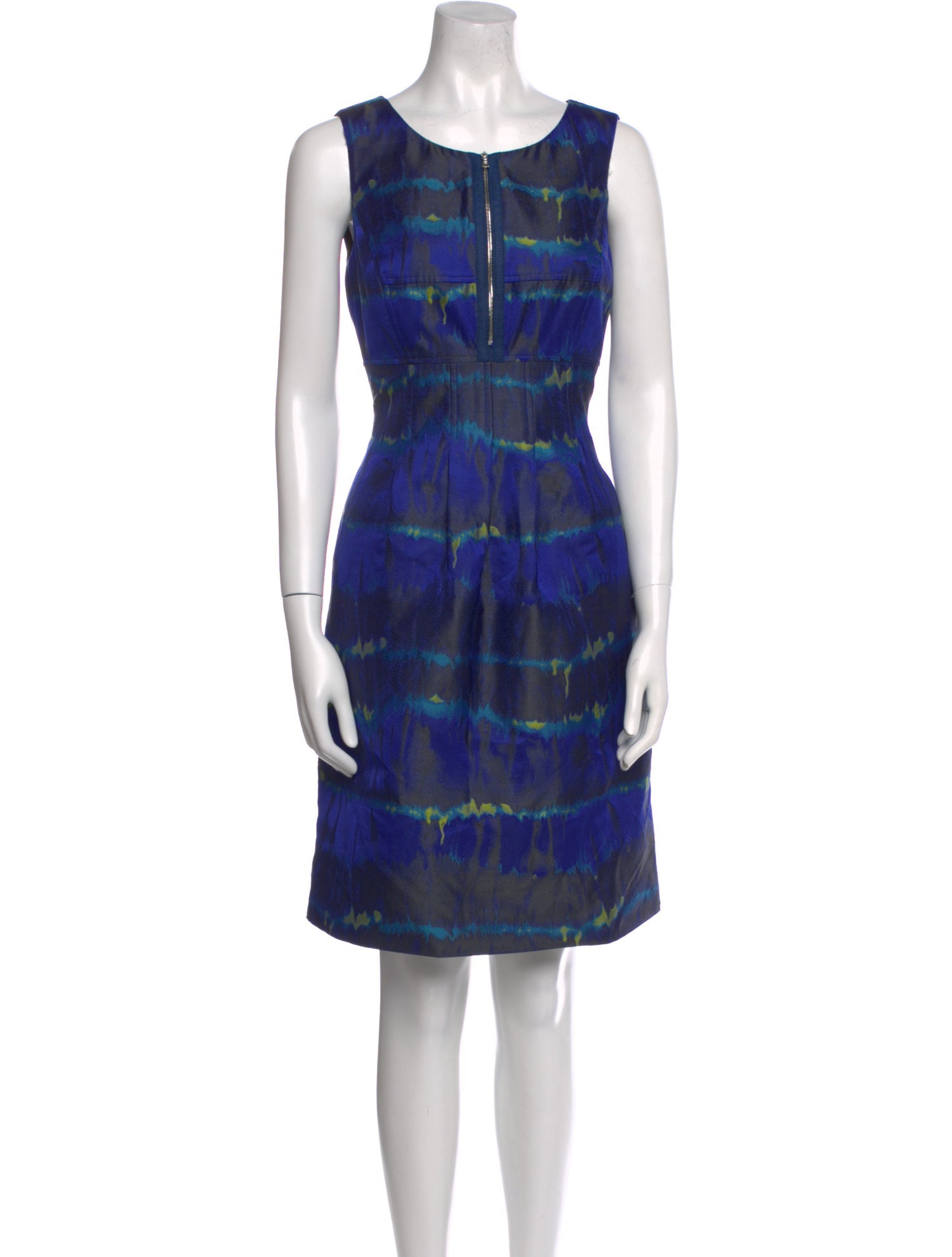 Lela Rose Tie-Dye Print Knee-Length Dress