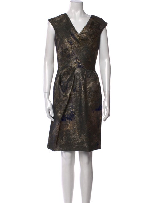 Lela Rose Printed Knee-Length Dress