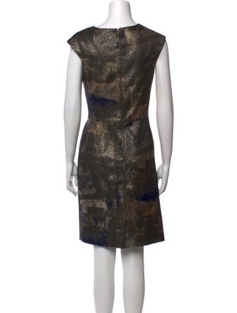 Lela Rose Printed Knee-Length Dress