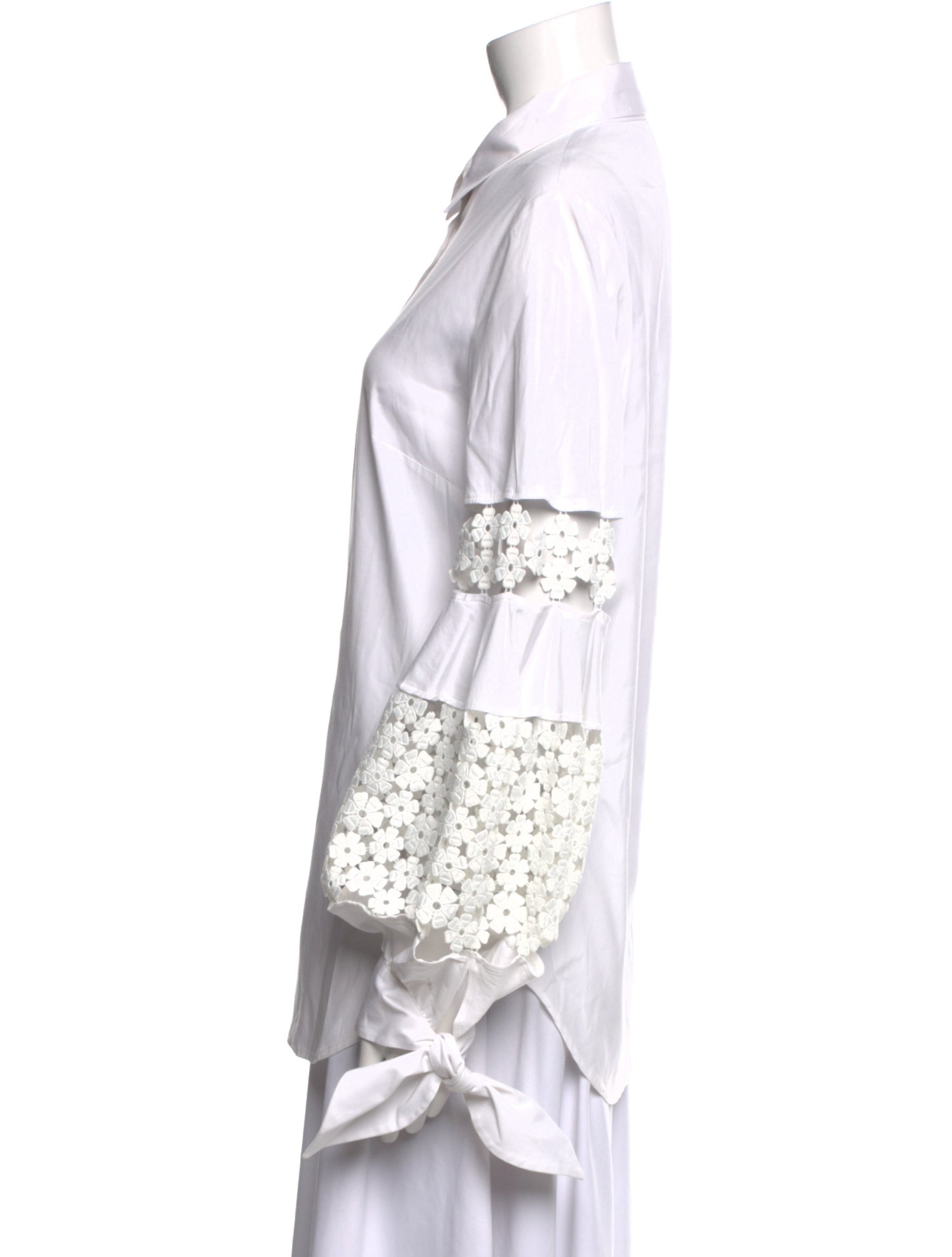 Lela Rose Long Sleeve Button-Up Top