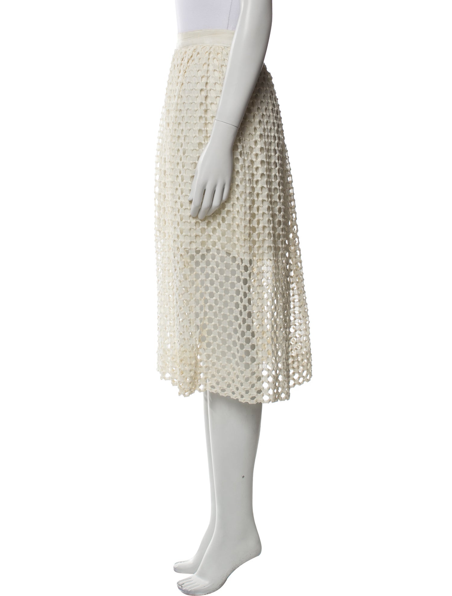 Lela Rose Lace Pattern Knee-Length Skirt