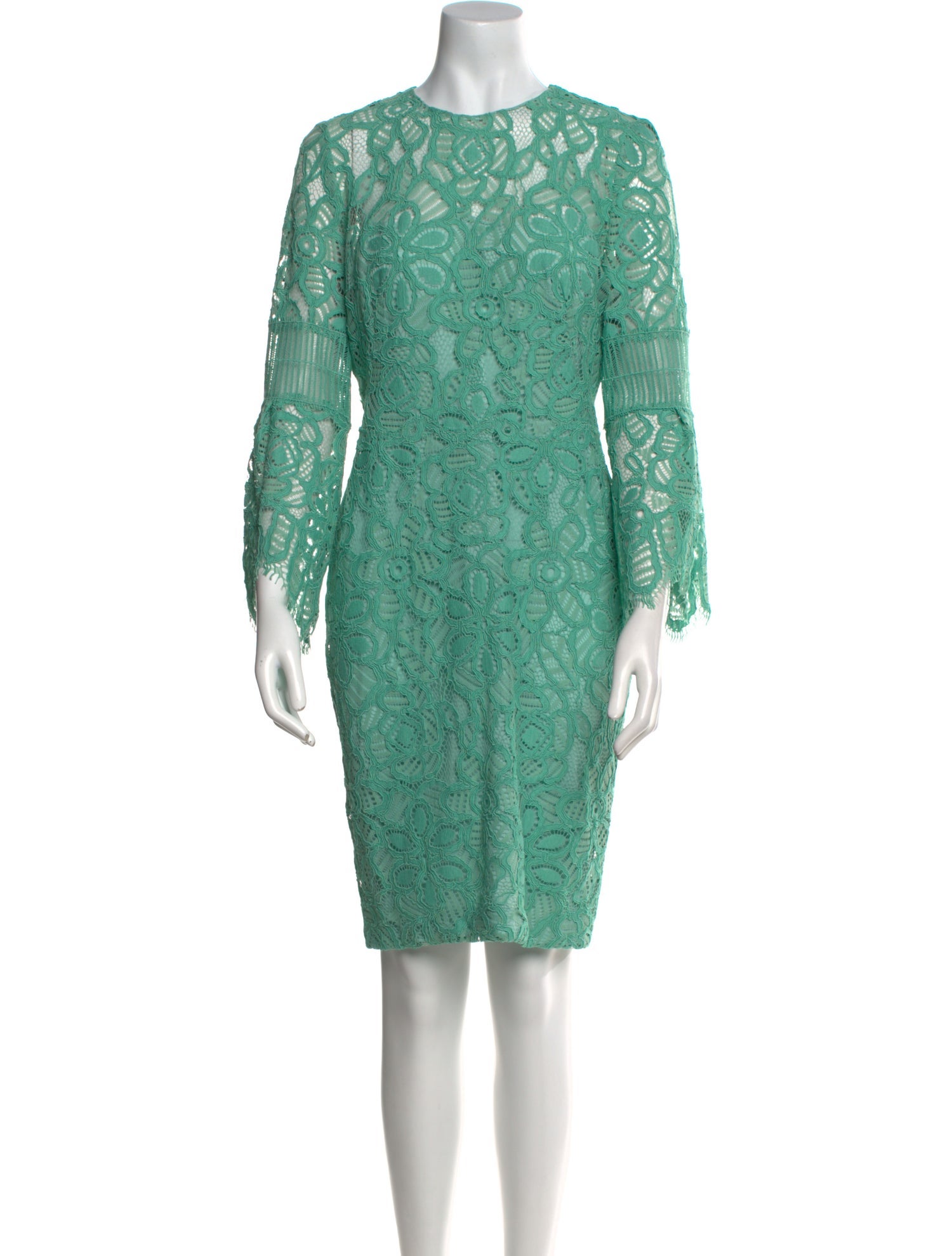 Lela Rose Lace Pattern Knee-Length Dress
