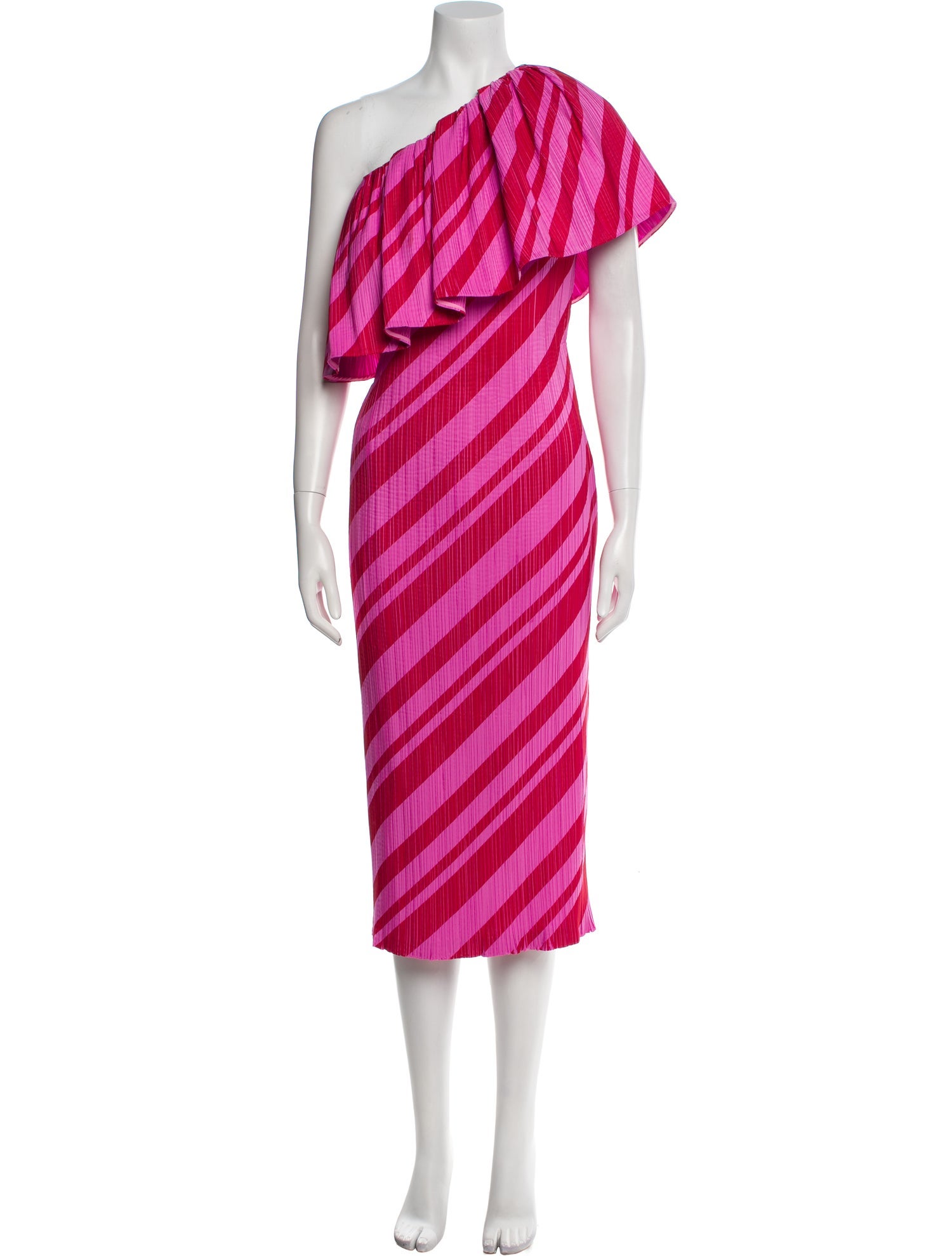 Lela Rose Striped Long Dress