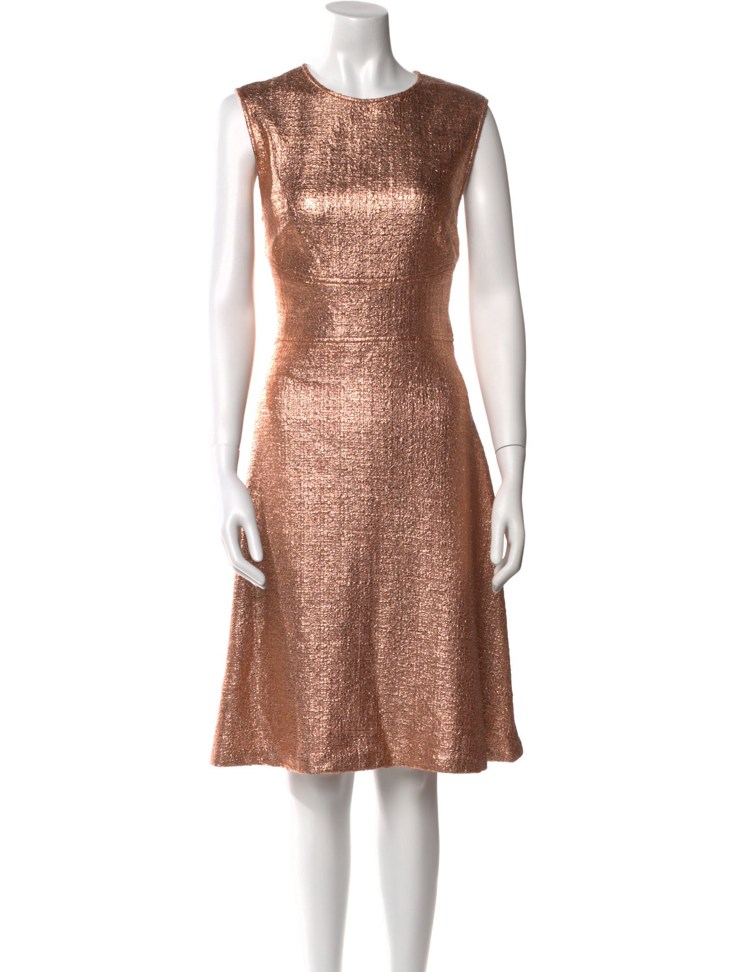 Lela Rose Crew Neck Knee-Length Dress