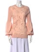 Lela Rose Wool Crew Neck Sweater
