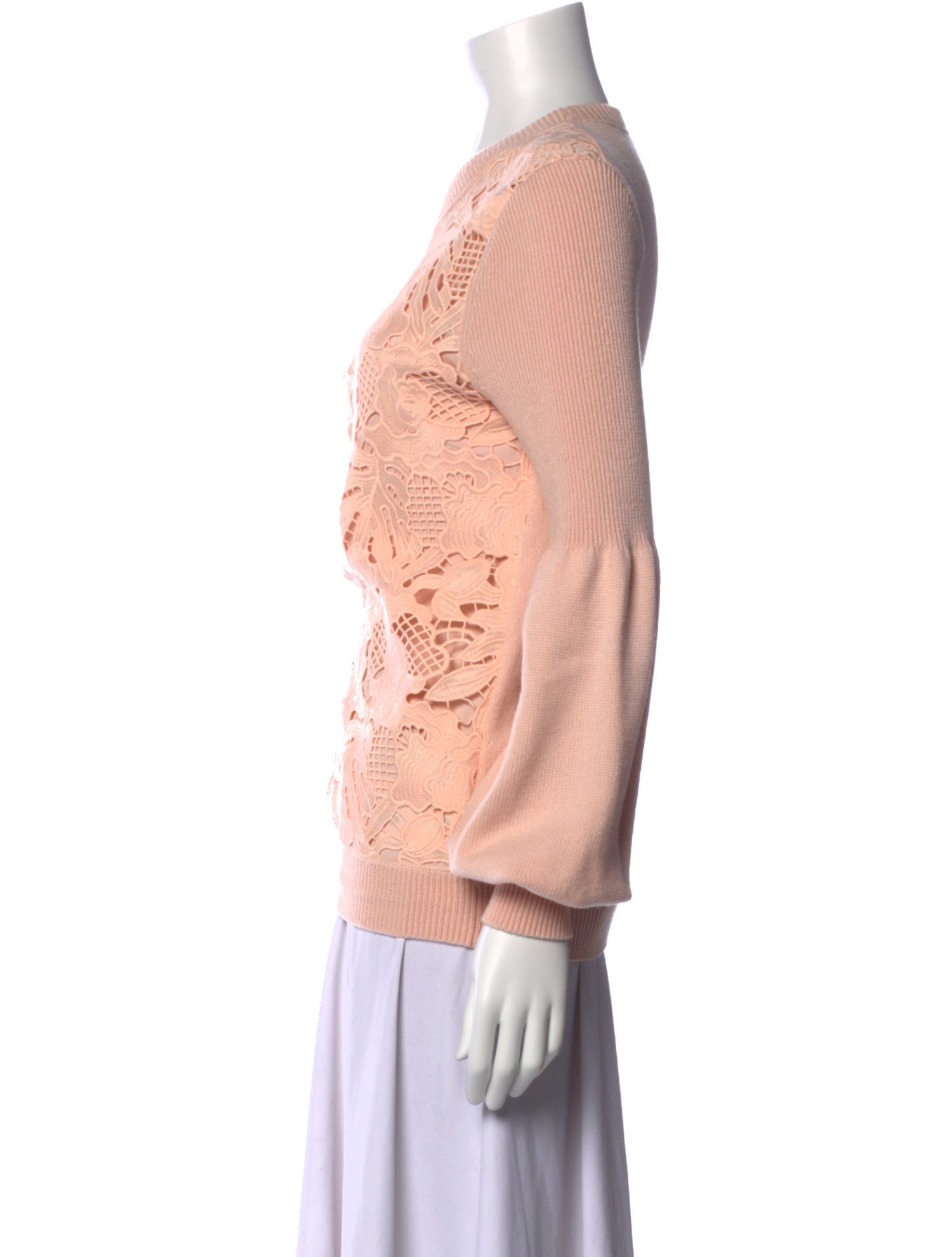 Lela Rose Wool Crew Neck Sweater