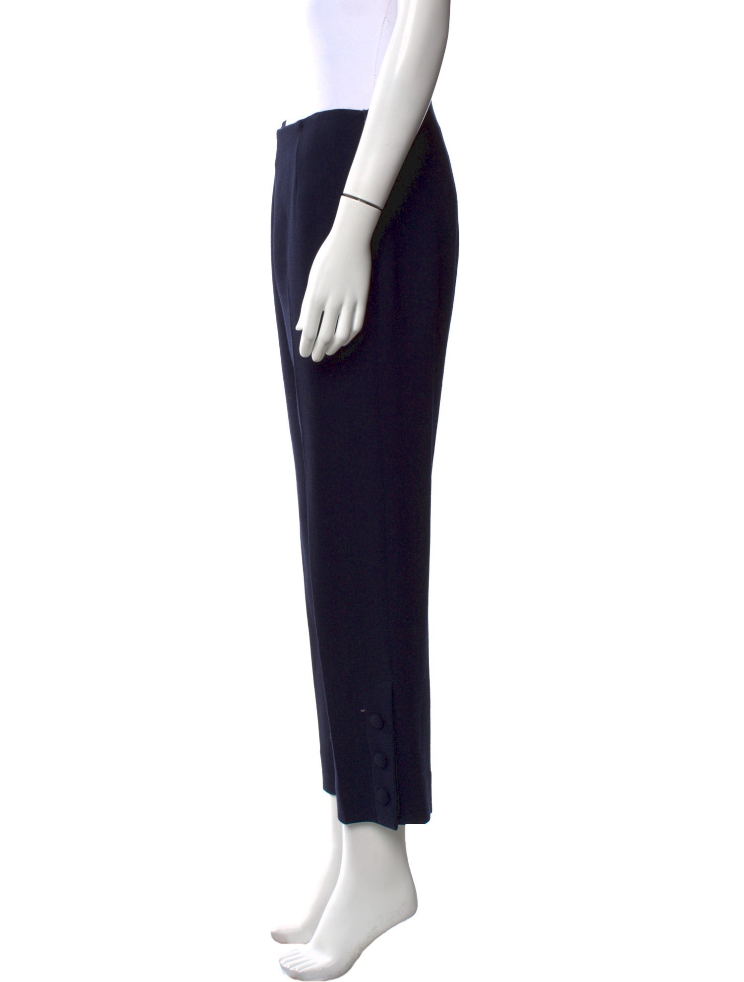 Lela Rose Wool Straight Leg Pants