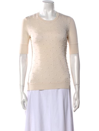 Lela Rose Silk Scoop Neck Sweater