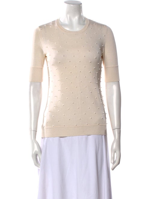 Lela Rose Silk Scoop Neck Sweater